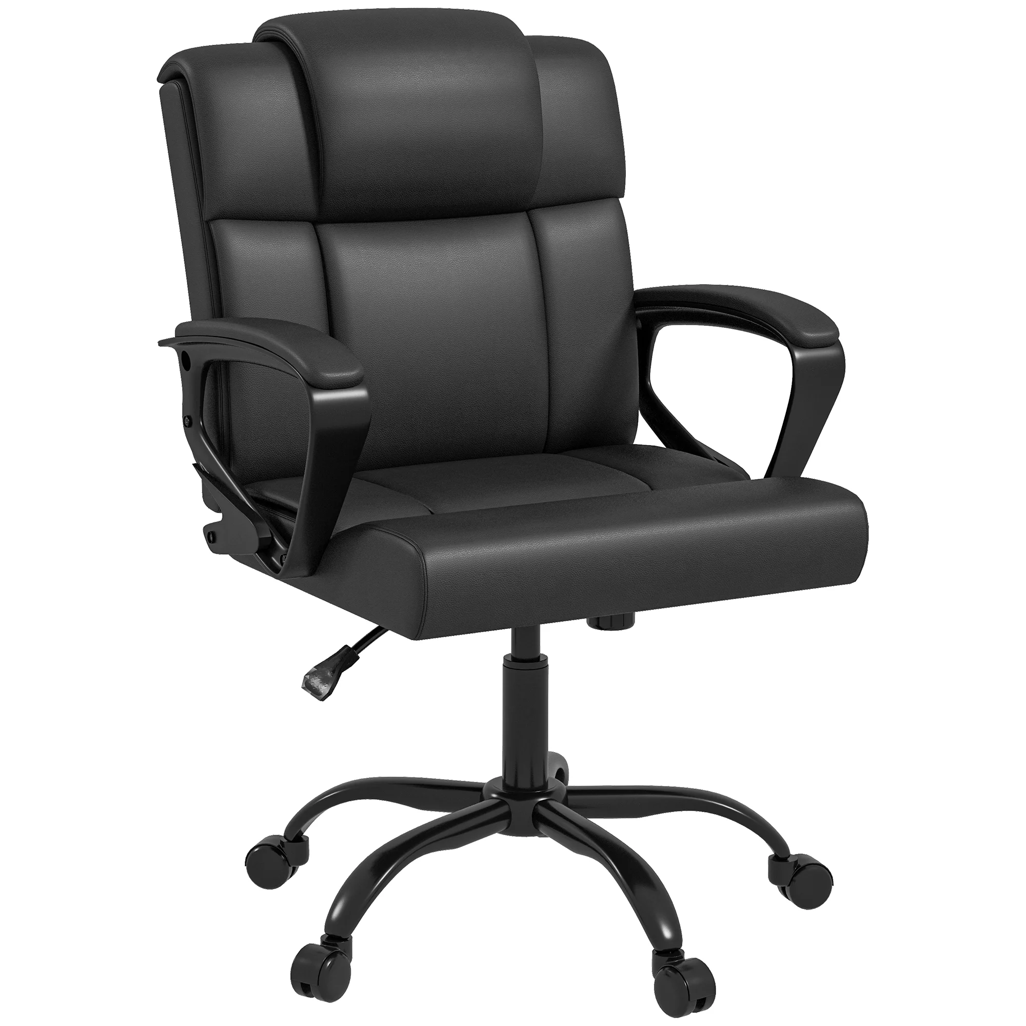Chaise de bureau ergonomique noire pivotante